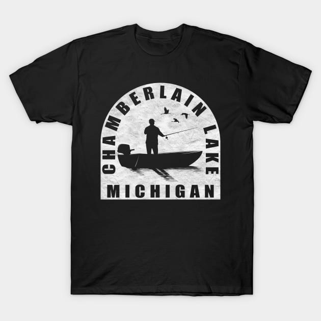 Chamberlain Lake Fishing Michigan T-Shirt by BirdsEyeWorks